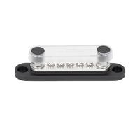 B Baosity 2 Pièces Électrique Bloc de Borne de Distribution Puissance Broche Cuivre avec Couvercle Transparent Fonction Organisateur Câblage Adapté Vo, 1 Pièce Noire