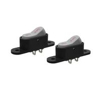 B Baosity 2 Pièces Interrupteur Bascule Mini Rectangle Compact 2 Broches On/off Fonction PP Résistant Intégration Facile Appareils Électriques Adaptés pour Bric, 2 Broches