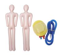 B Baosity 2 Pièces Mannequin Gonflable Corps Humain Complet Buste pour Affichage Accessoire de Cosplay Décoration de Jardin En Matériau PVC et Léger Ada, Mannequin 2 corps