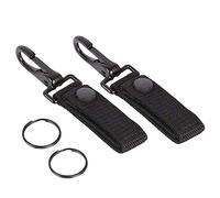 B Baosity 2 Pièces Porte-clés Mousqueton Ceinture Fixation Sangle Nylon Crochet Accroche Sécurisé Adapté à L'Utilisation sur Ceintures de Travail Loisir, 2PC