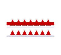 B Baosity 2 Pièces Protège-rênes Cheval Noël Accessoires Costume Équestre Décoration Polyester Doux Facile à Installer Adapté pour Célébrations Festives Photo, Blanc et Rouge