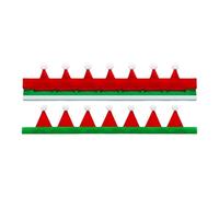 B Baosity 2 Pièces Protège-rênes Cheval Noël Accessoires Costume Équestre Décoration Polyester Doux Facile à Installer Adapté pour Célébrations Festives Photo, Vert et Rouge