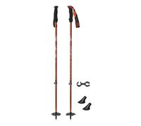 B Baosity 2 Pièces Skiing Poles Aluminium Allié Léger avec Système de Verrouillage Externe Amélioré Poignées Ergonomiques et Paniers de Neige Adaptés Aux Hommes, Orange