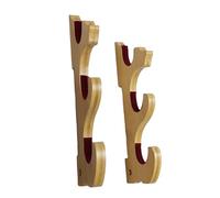 B Baosity 2 Pièces Support Mural pour Épée Présentoir Multifonction Porte-épée Samouraï Rack Compact Rembourré en Velours Matériau Bambou Adapté pour Salons, 3 Niveaux
