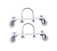 B Baosity 2 Pièces Support Radiateur Électrique avec Roulette Cadre Métal Bracket Châssis Roulettes Fonction Rotation 360 Degrés Robuste Convient pour Maison Ap