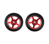 B Baosity 2pcs 100mm Roues de Trottinette avec Roulements - Rouge, 100 x 24 mm