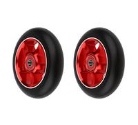 B Baosity 2pcs 100mm Roues de Trottinette avec Roulements - Rouge, 100 x 24 mm