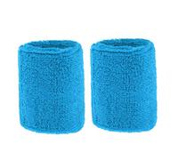 B Baosity 2pcs Protège-Poignet Serre-Poignets Bracelets Poignet en Coton pour Sports Sweatbands Absorbants - Bleu Clair, 8 x 7cm