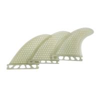 B Baosity 3 Pièces Aileron Surf Robuste, Blanc, Size to 2 | Léger, Haute Performance, Dérive Planche Surf, Surfeurs