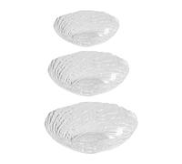 B Baosity 3 Pièces Corbeille à Fruits Assiette à Salade Plat de Service Bol Décoratif et Centre de Table En Verre Transparent Luxueux Adapté pour, Bol