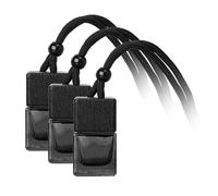 B Baosity 3 Pièces Flacon Diffuseur Voiture Suspendu Parfum Réutilisable Verre Bois Élégant pour Décoration Adapté à Voiture Bureau Chambre Maison Cadeau Intéri, noir