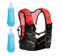 B Baosity 3 Pièces Gilet de Course Hydratation Sac à Dos avec Réservoir d'eau Polyester Respirant Multiples Compartiments Convient Aux Sportifs Hommes Femmes, Gilet avec vessie de 500 ML
