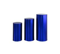 B Baosity 3 Pièces Housse pour Cylindre Socle Gâteau Desserts Polyester Réutilisable Décoration Table Convient pour Mariage Fête Anniversaire Événement, Bleu