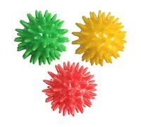 B Baosity 3 Pièces Massage Ball Balle de Massage Rouleaux Exercice Spiky Portable Main Soulagement Du Stress Relaxation pour Corps Gymnase Domicile Bureau, Rouge