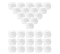B Baosity 30 Pots Cosmétiques avec Couvercle Hermétique, Mini Flacons Vides Rechargeables de 10 G pour échantillons de Crème, Crème Des Yeux, Lotion, Ba, Blanche