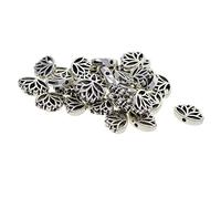 B Baosity 30pcs Perles Intercalaires Perles Lâche Métal avec Fleurs Lotus pour Couture de Vêtement Chapeaux