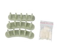 B Baosity 3x Présentoir de Nail Art En Acrylique avec 10 Faux Ongles, Outil de Manucure, Outil de Nail Art, Porte-ongles de Pratique pour Salon de Débutant à Do, Vert