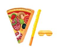 B Baosity 4 Pièces Pizza Jeu Décor Amusant Accessoire de Jeu Activité Manuelle En Papier avec Kit de Jeu Complet pour Anniversaire Enfant Fête de