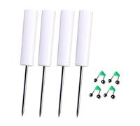 B Baosity 4 Pièces Support de Canne à Pêche Porte Canne Universel Piquet d'ancrage Râtelier de Sol avec Tige Conique pour Insertion Facile Adapté pour Les Pêche , Blanc