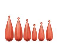B Baosity 5 Pièces Bouchons D'Entraînement à Lancer Leurres Appâts Pêcheur Précision Accessoire PVC Doux Poids Concentré Convient pour Enfants Adultes Débutants, Oranges 6 pièces