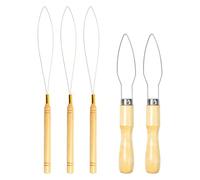 B Baosity 5 Pièces File-aiguille En Bois Outil Passe-fil Boucle Aiguille Filaire Accessoires Couture Insertion Fil Acier Élastique Matériau Solide Adapté Coudre, Ensemble C