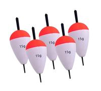 B Baosity 5 Pièces Flotteurs de Pêche Bouchons de Ligne à pour Montage Indicateurs Coulissants en Mousse Légère Adapté pour La Pêche de La Perche E, 15g