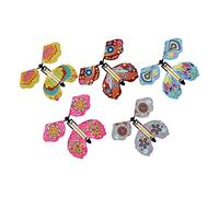 B Baosity 5 Pièces Papillon Magique Figurine Propulsée Par Élastique Jouet Astuces Volant Convient pour Jeu Interactif Performance Scénique Cadeau Lettre, Styled