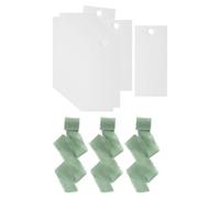 B Baosity 50 Pièces pour Table Carte de Nom Carte de Siège Étiquette Cadeau avec Ruban Papier Élégant Personnalisable Adapté pour Mariage Dîn, Vert