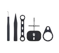 B Baosity 6 Pièces Outil de Démontage de Moulinet de Pêche Ensemble D'Accessoires de Réparation Extracteur de Roulement n Alliage D'Aluminium Pratique, Noir