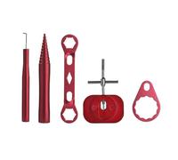B Baosity 6 Pièces Outil de Démontage de Moulinet de Pêche Ensemble D'Accessoires de Réparation Extracteur de Roulement n Alliage D'Aluminium Pratique, Rouge