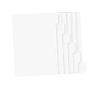 B Baosity 6 Pièces Reliures Feuilles Reliure Acrylique Transparente Intercalaires Rechargeables Séparateurs Amovibles Pochettes Organisation Facile Adaptées à L, A7