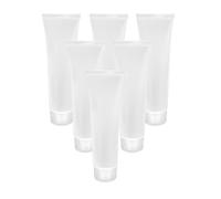 B Baosity 6 Pièces Tube Cosmétique Vide Bouteille Contenant Réutilisable Pot Transparent avec Capuchon PETG Antifuite Adapté pour Déplacement, Bouchon à vis 50 ml
