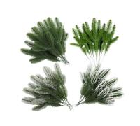 B Baosity 72 Pièces Branches de Pin Artificielles de Pin Faux Aiguilles de Pin Tiges Végétales En PP Résistant Aux Intempéries pour Décorations de Fêtes E