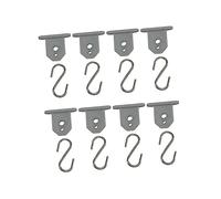 B Baosity 8 Pièces Crochet Tente Crochet Store Auvent Support Lumière Crochet S pour Résistant PP Facile à Installer Convient Camping Extéri, Double Trous 8pcs