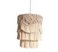 B Baosity Abat-jour En Macramé pour, Abat-jour Tissé à Pompons pour Lustre, Décoration de Café, Restaurant, Chambre Ou Maison
