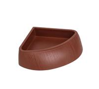 B Baosity Abreuvoir/mangeoire pour Reptiles, Bol Compact à Angle Droit, Antidérapant, Fond Plat, en Polypropylène Robuste, Facile à Nettoyer, Convient Aux, Rouge Marron