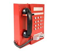 B Baosity Accessoire de Décoration Murale en Forme de Téléphone Fixe, Style Vintage, 30,5 X 25,5 X 13 Cm / 12 X 10 X 5 Pouces, pour Intérieur et Extérieur, Rouge