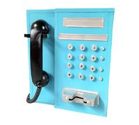 B Baosity Accessoire de Décoration Murale en Forme de Téléphone Fixe, Style Vintage, 30,5 X 25,5 X 13 Cm / 12 X 10 X 5 Pouces, pour Intérieur et Extérieur, Bleu