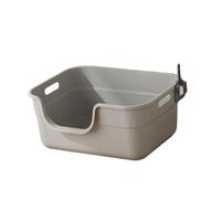 B Baosity Accessoires pour Animaux de Compagnie pour Chats avec Entrée Basse, Côtés Hauts, Poignées Creuses, Robuste, Facile à Nettoyer, Ouverture sur Le Dessus