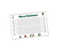 B Baosity Affiche Géante de Mots Mêlés de Noël, Activité de Fête, Décoration Intérieure, Simple