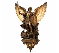 B Baosity Applique Murale Ange Lumineuse Support Archangel Résine Effet Artisanal Lumière Dorée Ambiance Chaleureuse Adaptée Appartement Maison, 25 17 8CM