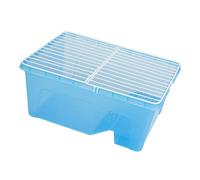 B Baosity Aquarium Reptile avec Couvercle Escamotable Plantes Terrasse Abreuvoir Rampe d'Exposition Structure Robuste en PP Utilisable pour, Bleu