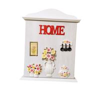 B Baosity Armoire à Clés en Bois Massif Coffret Mural Décoratif Fait Main avec Crochets pour Clés Multiples Armoire Rustique pour Entrée Organisée Adaptée pour, C