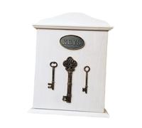 B Baosity Armoire à Clés en Bois Massif Coffret Mural Décoratif Fait Main avec Crochets pour Clés Multiples Armoire Rustique pour Entrée Organisée Adaptée pour, A