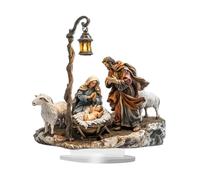 B Baosity Art Scene Sign Ornement Debout Acrylique 2D Scène Artistique Motif Distinctif Plaque Plate Base Solide pour Décoration de Table Centre de Table Salon, Famille 23cm