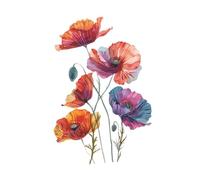 B Baosity Autocollant Mural Végétal à Faire Soi-même, Utilisation Polyvalente, Motif Végétal, Fleurs