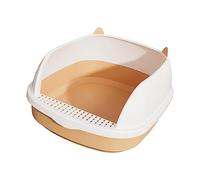 B Baosity Bac à Litière Anti-éclaboussures pour Chats D'intérieur, Bac à Litière pour Chatons, Bac à Litière pour Chatons, Bac à Litière pour Petits Animaux, Rose S