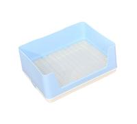 B Baosity Bac à Litière, Bac à Pipi, Toilettes, Anti-éclaboussures, Bac à Litière pour Petits Animaux, Toilettes pour Animaux, Facile à Nettoyer, Bleu