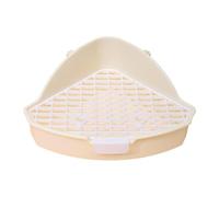 B Baosity Bac à Litière d'angle pour Lapins, 25 X 17 X 10 Cm, Facile à Nettoyer, pour L'apprentissage de La Propreté Animaux comme, Blanc