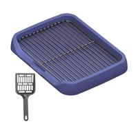 B Baosity Bac à Litière D'intérieur pour Chien avec Grilles Amovibles, Support pour Tapis d'apprentissage de La Propreté pour Chiots de Petite et Moyenn, Bleu